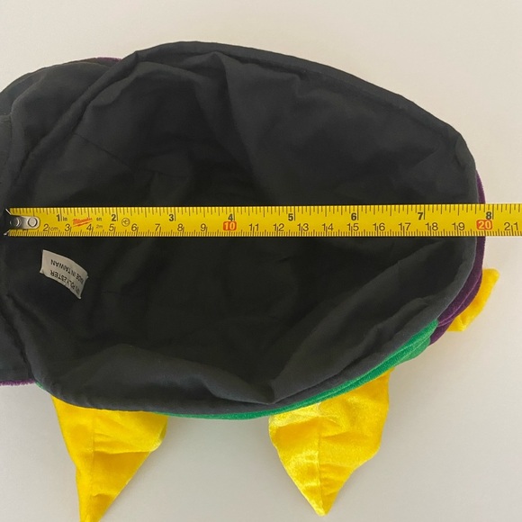 MARDI GRAS Vibrant & Playful Velvet Fun Purple, Green, Gold Extra Long Tail Hat - Picture 11 of 13